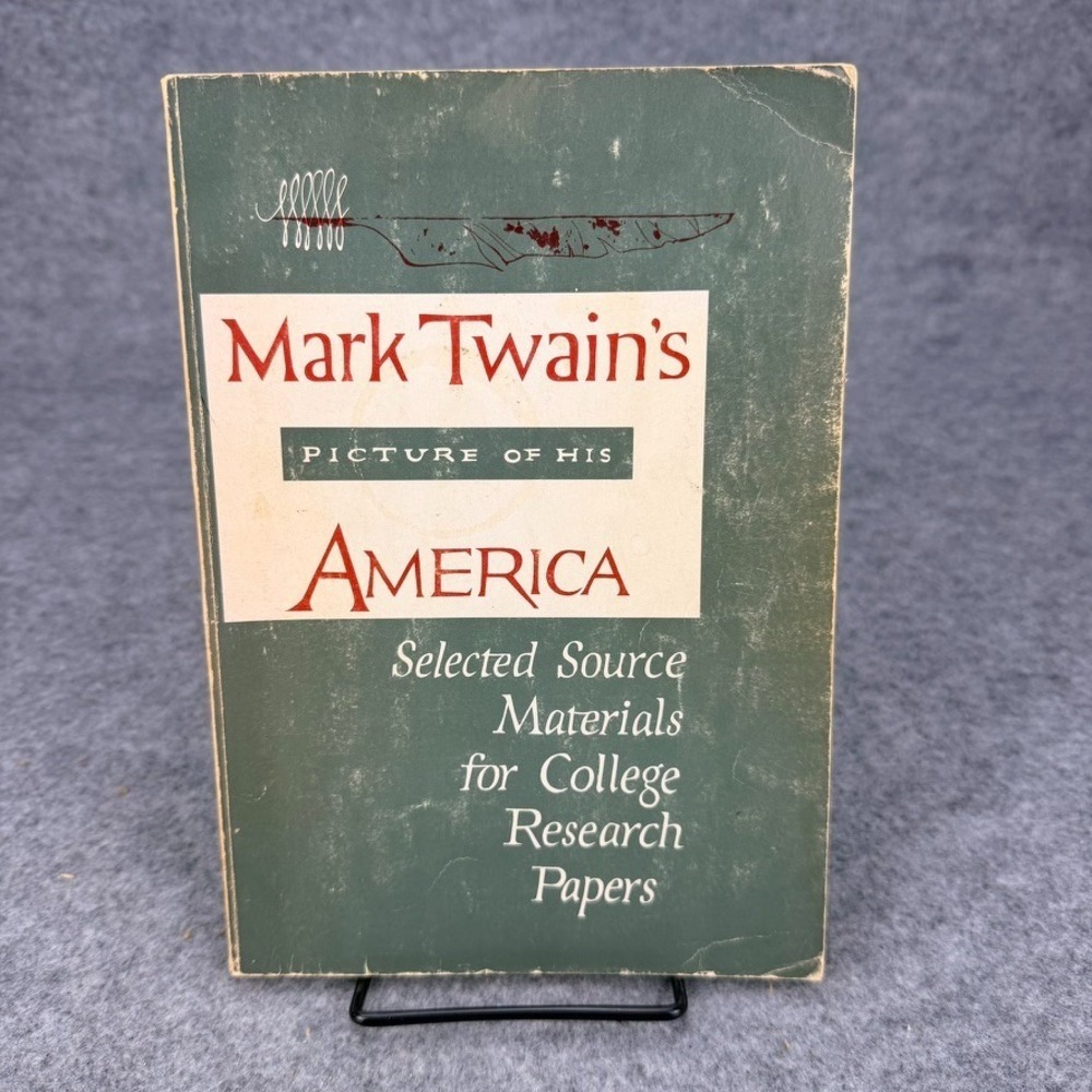 Mark Twain Picture of His America PB 1966 College Research Papers Vintage Book